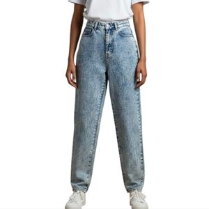 Vtg 80s stonewash jeans Bibi Wear cotton USA  high waist tapered jeans w 26 L32